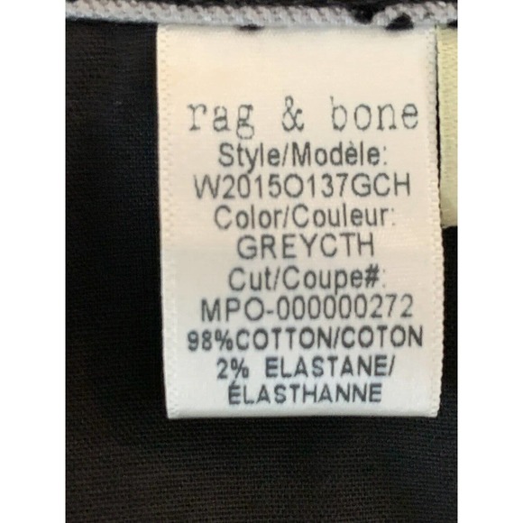 Rag & Bone Hana Women’s Gray Velvet Cheetah Cropped High Rise NEW Size 29 - Picture 9 of 13